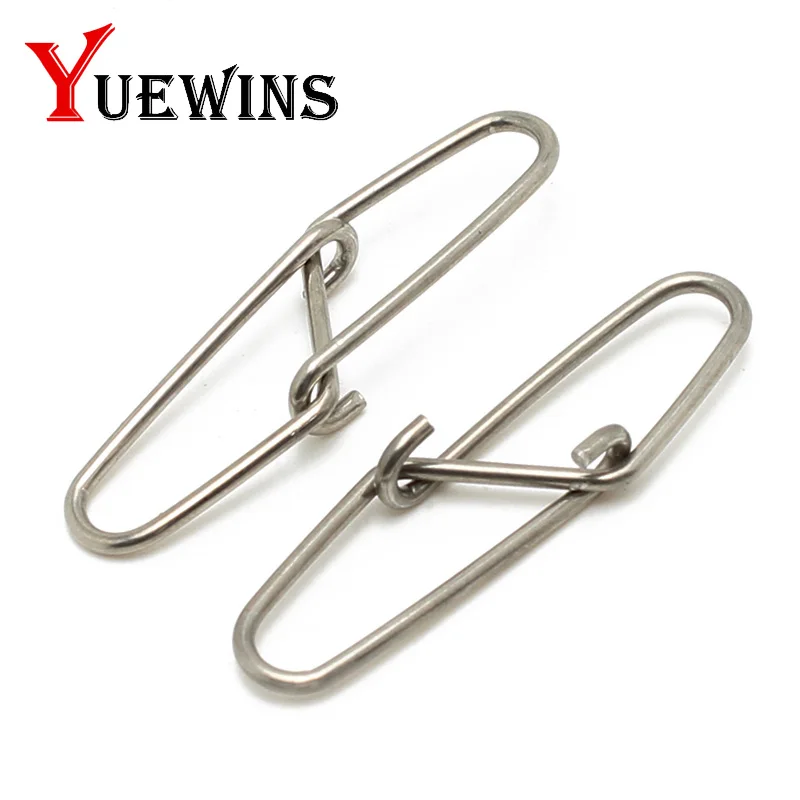 

Yuewins 50pcs Stainless Steel Hook Fast Clip Lock Snap Swivel Solid Rings Safety Snaps Hook Connector Pesca Accessories QA290