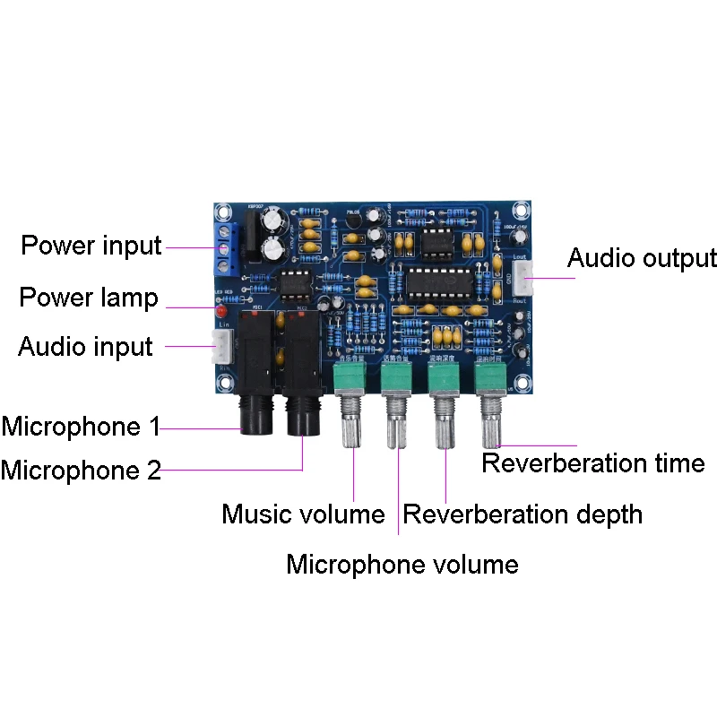 XH-M173 двойной микрофон мощности hifi усилитель аудио доска караоке реверберации доска C3-003