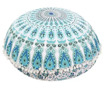 

Ouneed Happy Sale Hot selling cojines coussin Large Mandala Floor Pillows Round Bohemian Meditation Polyester Pillow Case Aug26