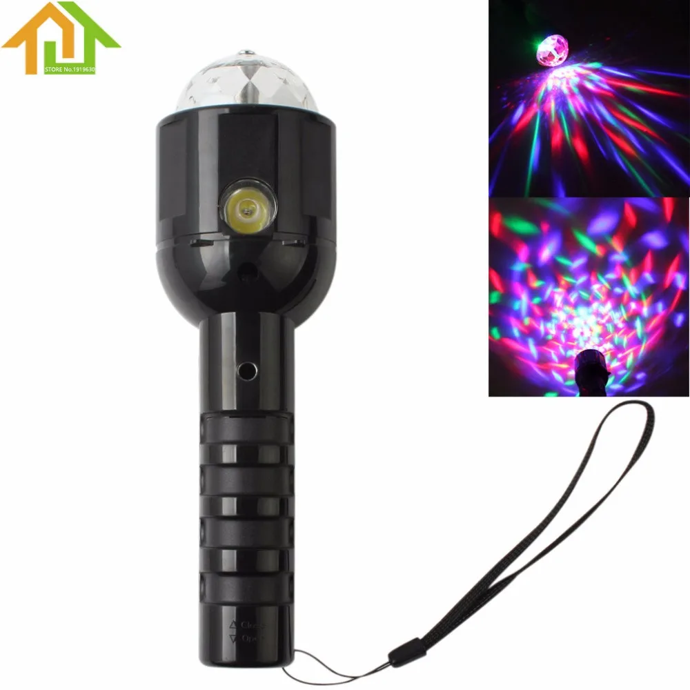 

Dj Laser Machines Disco Light Stage Colorful Crystal LED RGB Flashlight Dual Use 3W