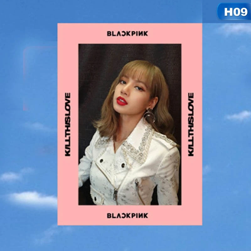 1 шт. Kpop Blackpink Kill This Love Photo Stikcy Card Jennie Lisa HD Фотокарта наклейка альбом карты с кристаллами наклейка