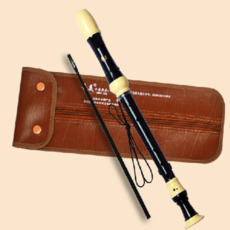 QIMEI Alto Recorder Flutes F Key 8 Holes Baroque Clarinet Musical Instrument Professional Chinese Vertical Flutes