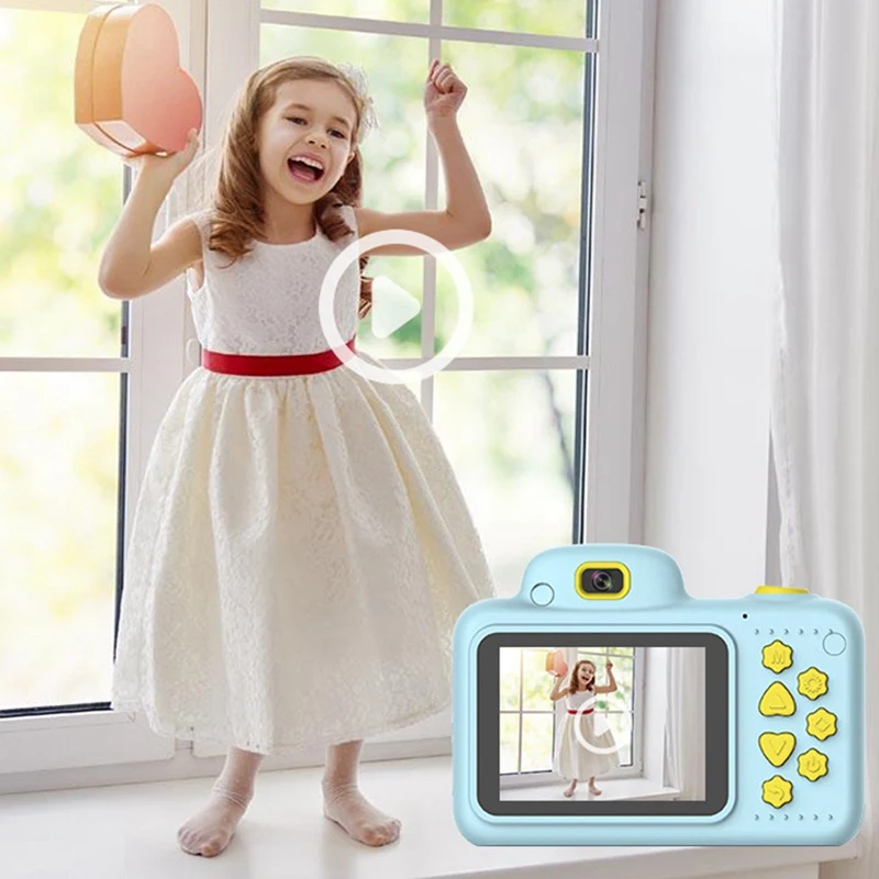 Kids Camera Mini Children Slr Camera 2.4 inch Screen 8Mp With 16G It Card Dual Lens