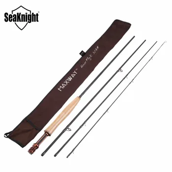

SeaKnight MAXWAY HONOR Series New 3/4# 4 Sections 2.4M 40T Carbon 3A Soft Wooden Handle FUJI Rings Fly Fishing Rod Fly Rod