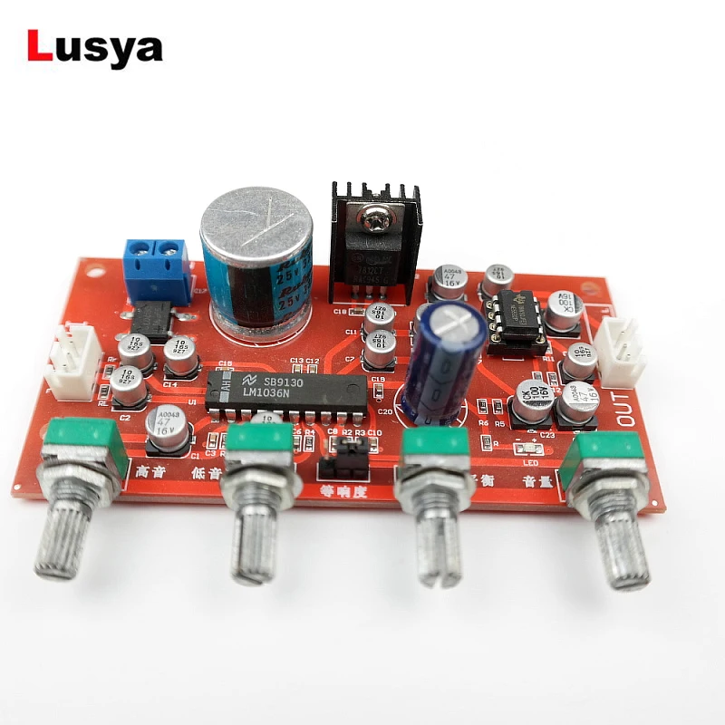Плата предусилителя LM1036 + NE5532 с высокими частотами басами балансом настройкой