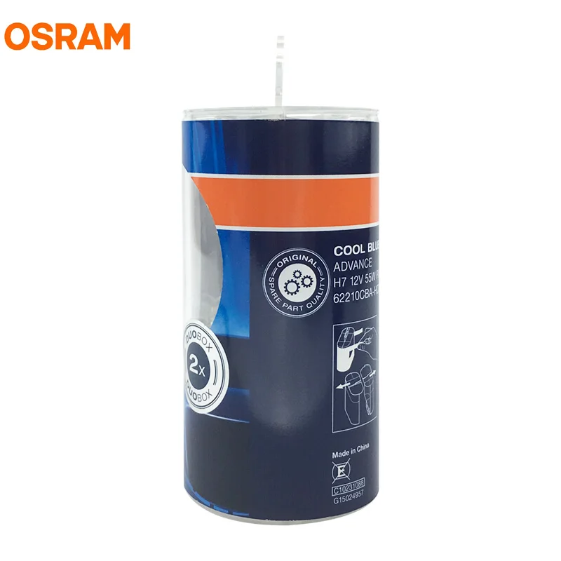 OSRAM H7 12 В 55 Вт 5000K 62210CBA PX26d холодный синий ADVANCE ксеноновая галогенная лампа для автомобильных фар Hi/lo луч больше яркости пара