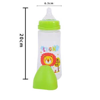 

New 300ML Baby Cartoon Milk Wide Mouth Bottle Juice Bottle Baby Milk Bottle Safety Silicone Baby Bottle Supplement Rice Paste