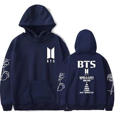 Navy blue 2 Верхняя одежда Love Yourself k женские толстовки свитшоты толстовки хип-хоп походная рубашка 010 - Цвет: Navy blue 2