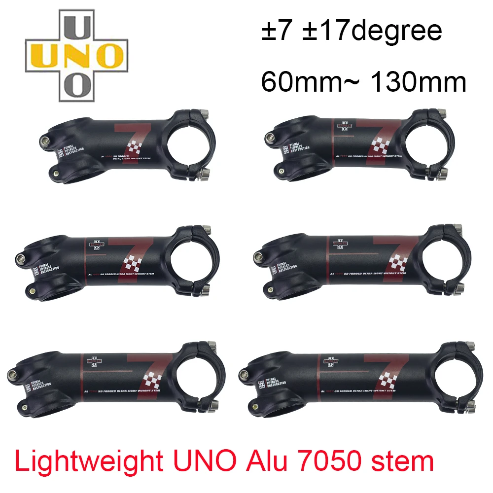 KALLOY UNO AL 7050 Ultra Light Weight Stem 31.8 7 Degree Black