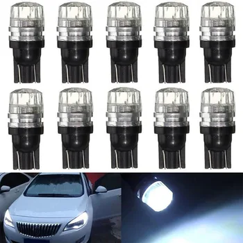 

10Pcs T10 W5W Led Bulb 194 168 Car Interior Dome Reading Lamp License Plate Light Clearance 6000K White 12V Auto Led Bulb Car Ac