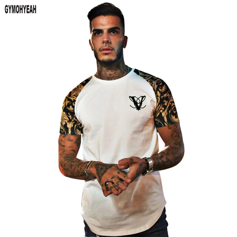 

New Casual clothing Men's short-sleeved T-shirt Boutique fashion gyms slim fit O-neck Breathable sweatshirt T-shirt men tops