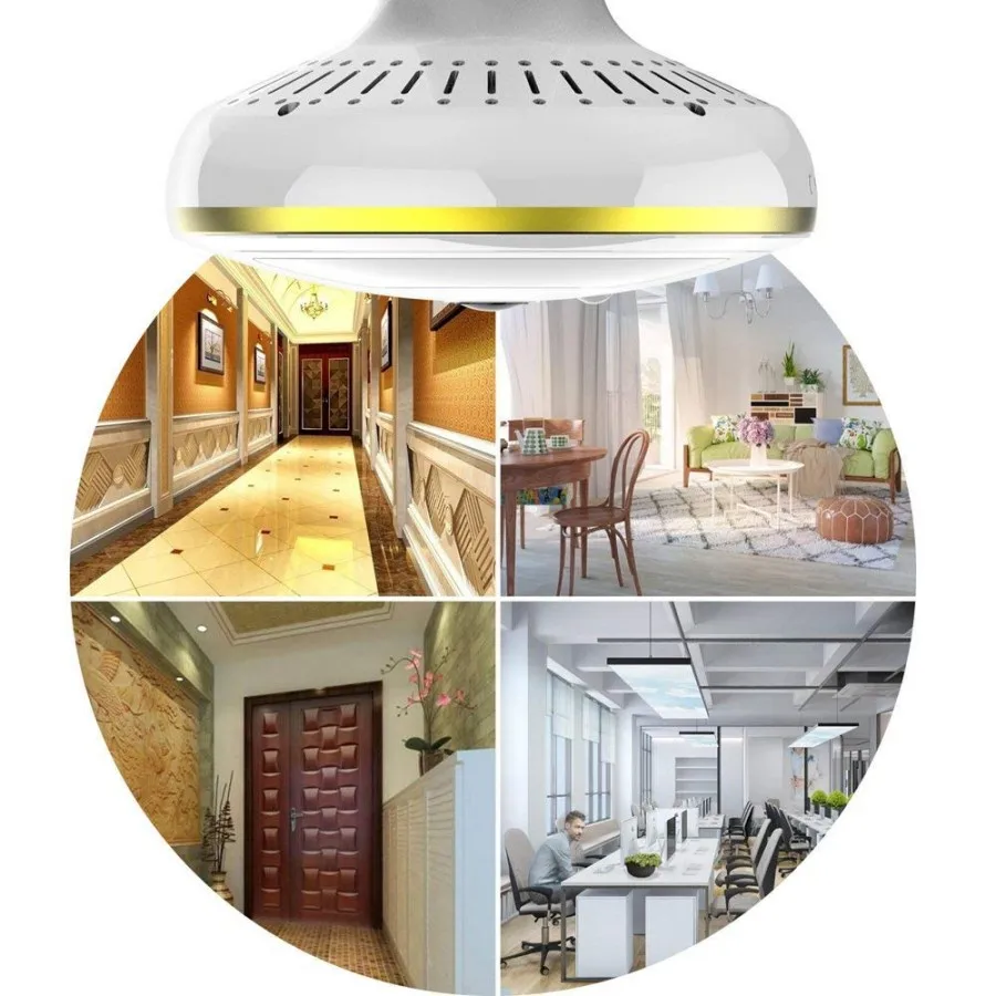 Wireless WiFi Security Camera Light Bulb Home Security System 360 Degree with Motion DetectionNight Vision for IOS Android APP_8