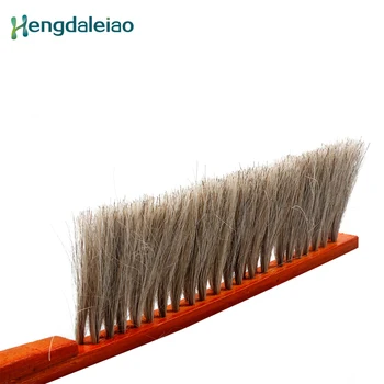 

Beekeeping Tools 1 Rows Solid Wood Horse Hair Bee Brush for Beekeeping no.2