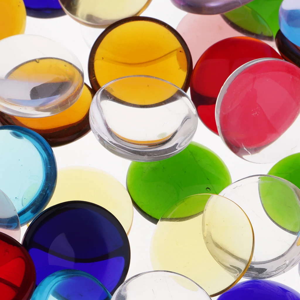 260g Round Square Shape Clear Glass Mosaic Tiles Material for Mosaic Making Kids Crafts Making