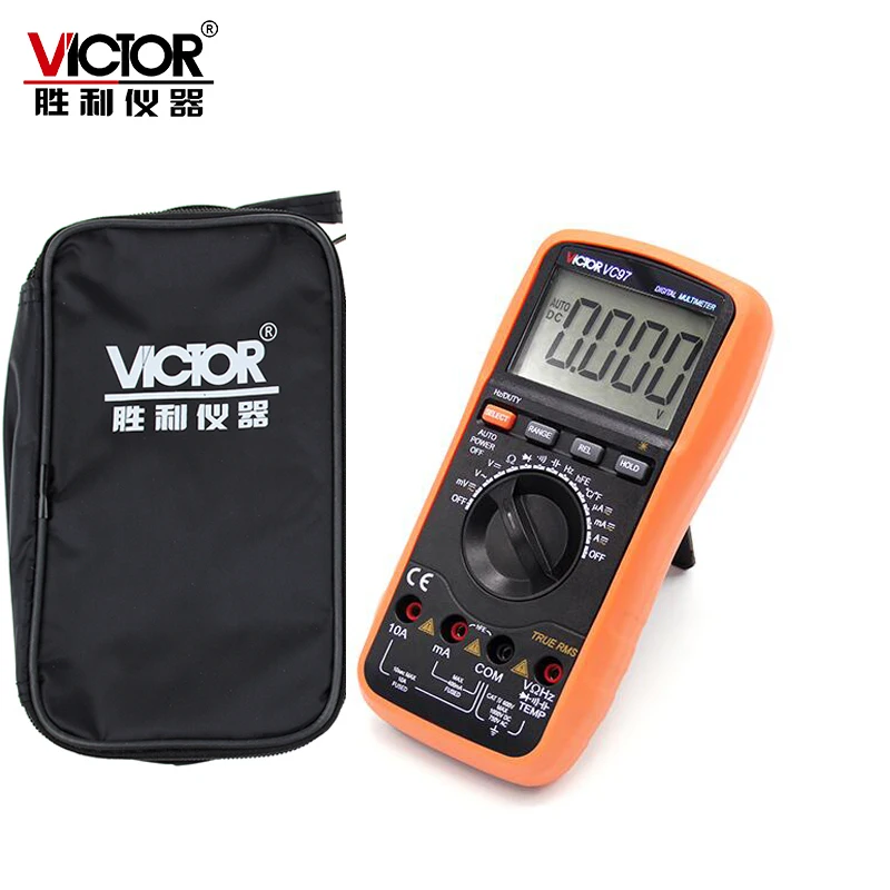 

VICTOR VC97 Professional True RMS Auto Range 4000 Counts Resistance Capacitance Frequency Temperature Digital Multimeter