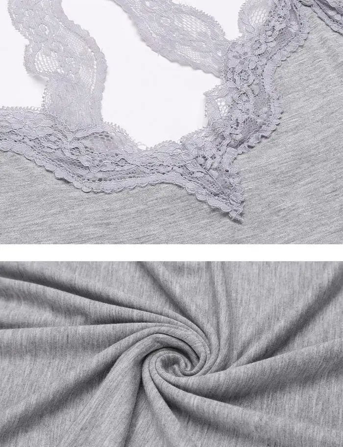 Avidlove мини женская сексуальная ночная рубашка с кружевной отделкой без спинки размера плюс ночное белье платье с v-образным вырезом домашняя одежда для сна