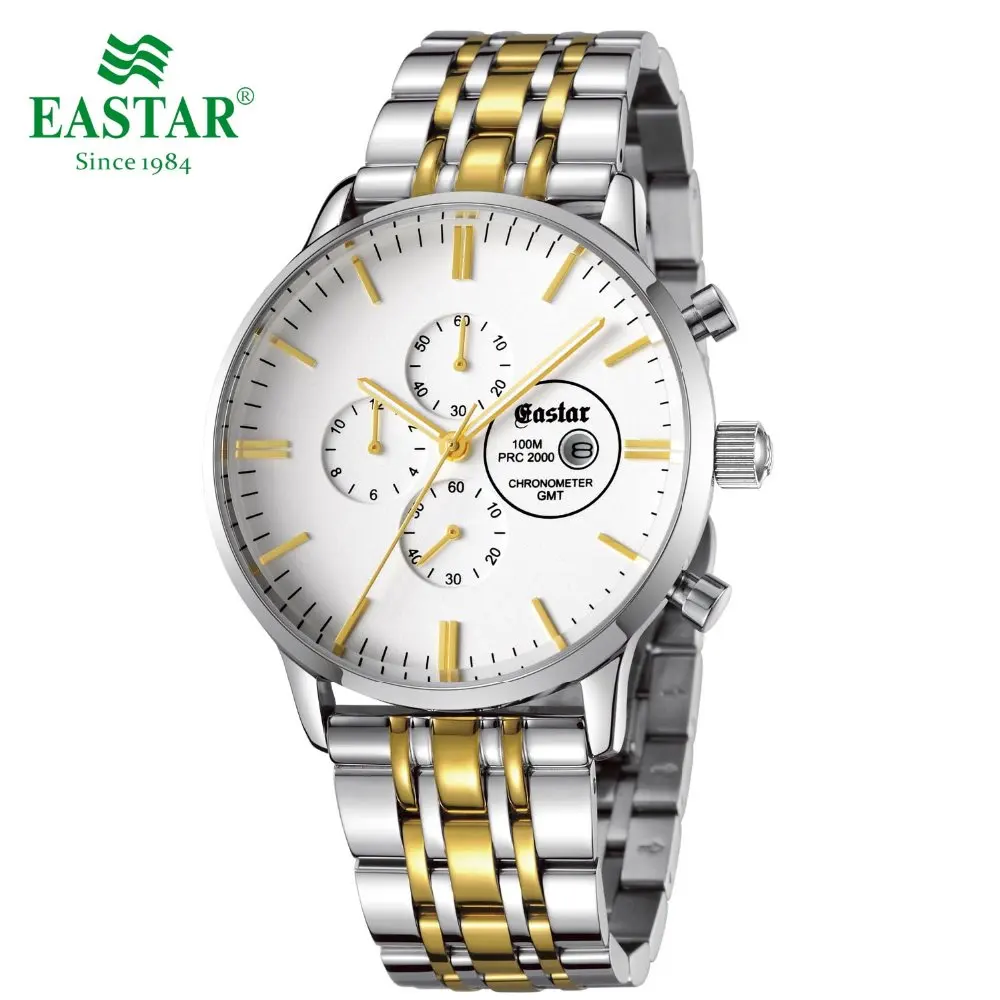 Eastar Elegant Men Watch Quartz Stainless Steel Fold over Bracelet