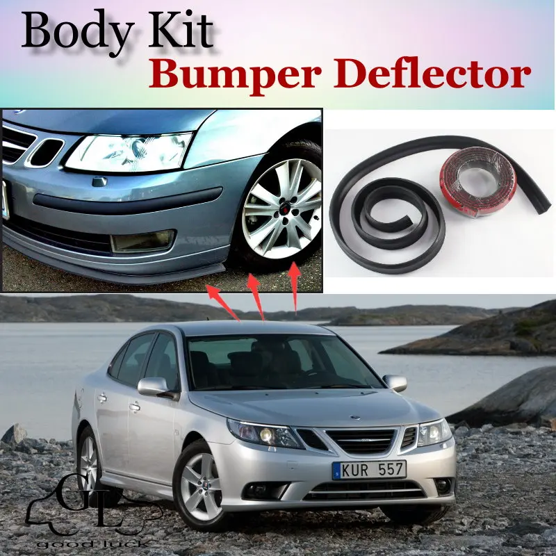 

Bumper Lip Deflector Lips For Saab 9-3 93 Aero MY14 Turbo X Front Spoiler Skirt For TopGear Fans Car Tuning / Body Kit / Strip