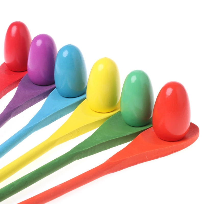 Promo  2018 Fancy Style New 6PCS Balance Spoon Care Ball Outdoor Sports Multiplayer School Game Toys For F