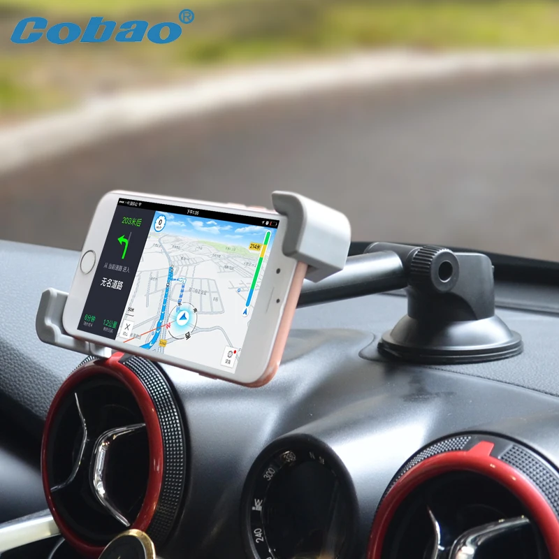Cobao лобовое стекло Регулируемый универсальный автомобильный держатель телефона 360 градусов вращающийся держатель приборной панели смартфона для iPhone X 8 7 samsung