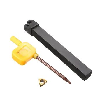 

100mm SER1010H11 Lathe Threading Turning Tool Holde +11ER 1/4'' AG60 Insert For CNC Lathe Inner Turning Tools
