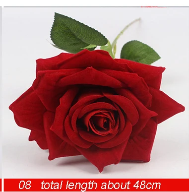 Роскошное красное классическое свадебное украшение цветок Сделай Сам Шелковая Роза Гортензия пион букет для стены невесты ручной Букет - Цвет: 08