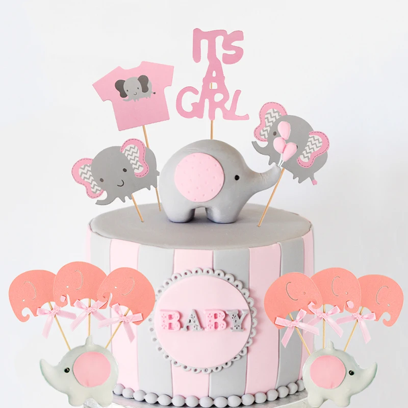 Pk Bazaar Baby Shower Lincaier Cute Elephant Paper Cake Cupcake