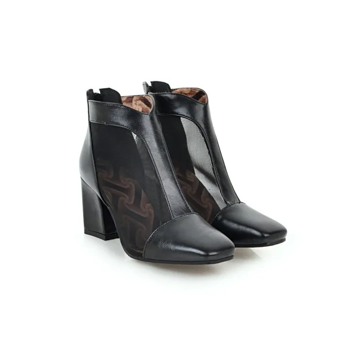 

Big Size 9 10 14 boots women shoes ankle boots for women ladies boots Square end rear zipper heel