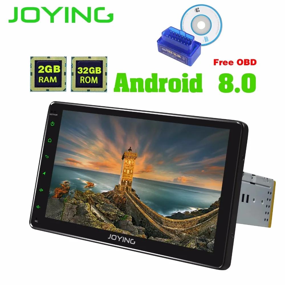

JOYING Octa Core Single 1 din android 8.0 Universal 9'' Car Radio Audio GPS Multimedia Bluetooth Player Stereo Free ELM327 OBD2