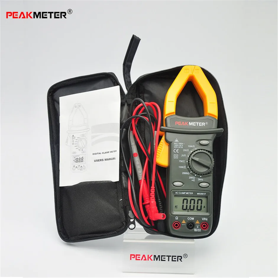 

PEAKMETER MS2001 Digital AC DC Current Clamp Meter Multimeter Pinza Pince Amperemetre Multi tester Diode Diagnostic - tool