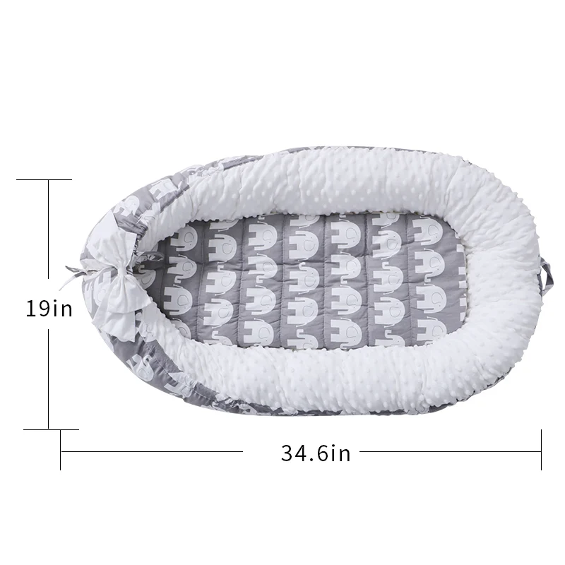 Моющаяся хлопковая детская кровать-гнездо с матрасом, дорожная кроватка для новорожденных, портативная детская кроватка, Babynest