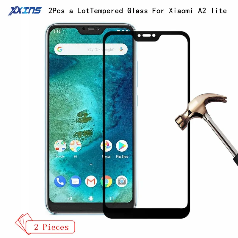 

2Pcs/lot Tempered GLASS For Xiaomi mi A2 lite Full Screen Cover Protector on Mobile phone Redmi 6 Pro Ultrathin Protective Film