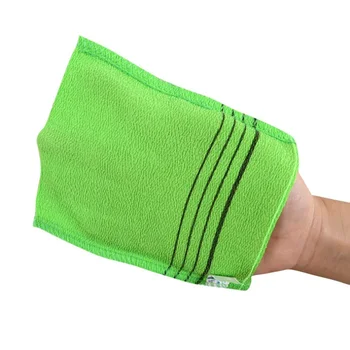 

18*12cm Glove Type Double Sided Bath Towel Exfoliating Shower Washcloth Dead Skin Towel Bathroom Accessories W8173