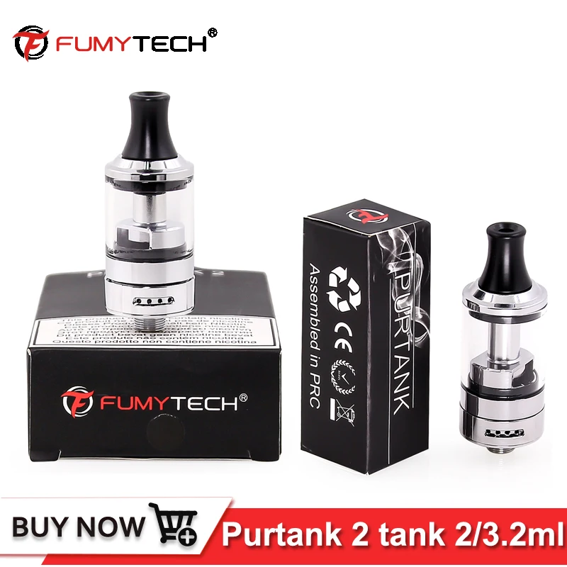 Оригинальный атомайзер для электронной сигареты Fumytech Purtank 2 0 мл 3 чисто plus диаметр