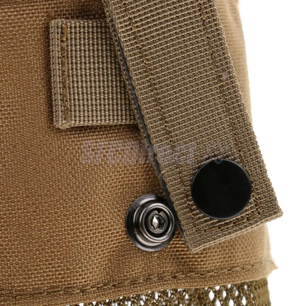 Outdoor Foldable Mesh Water Bottle Carrier Drinking Bottle Pouch Molle Bag Holder for Hunting Fishing Vest Belt