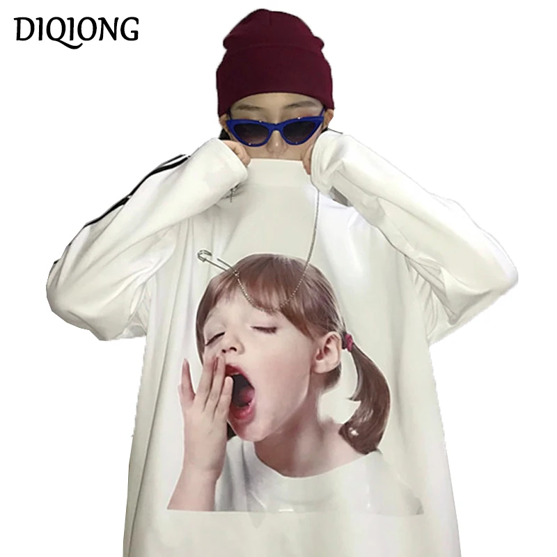 Diqiong Cotton 2018 Autumn Harajuku Style Half Thin High