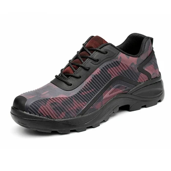 

plus size men casual breathable steel toe cap working safety shoes construction site worker tooling security boots protection