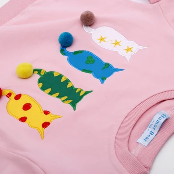 Humor Bear Kids Sweater Autumn Long-sleeve T-shirt  Boy Girl Children Clothes Cartoon Brand Child Coat Outwear Clothing 2-6Y 3