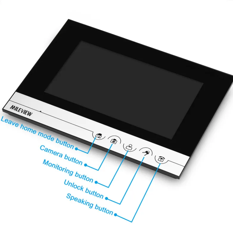 

Free Shipping 7" LCD Screen Video Door Phone Intercom Recorder Monitor Touch Panel (Only a monitor, for our outdoor camera)
