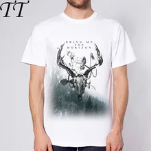 Bring me the horizon, Мужская футболка, дизайн, красивый принт, футболка, мужская, белая, тонкая, прямая, с круглым вырезом, футболка, топы