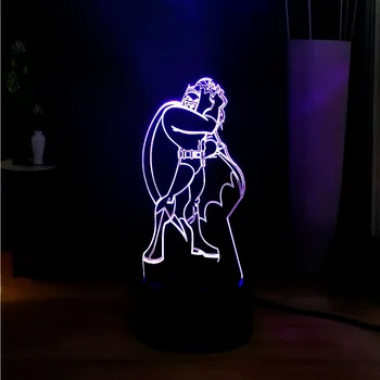 

2019 Hot Movie Character Dazzle Marvel Series Cool Batman LED 7 Color Change USB Touch Table Light Best Gift for Boy Christmas