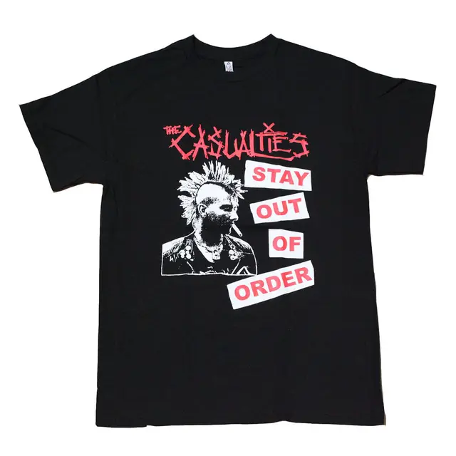 The Casualties Punk Rock Band Men's T Shirt Black 2017 Fashion Short