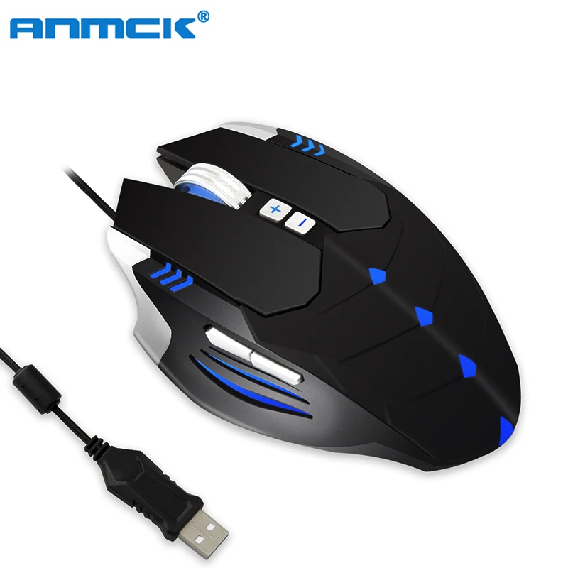 

Anmck Gaming Mouse For Computer 4800DPI Professional Wired Gamer Mice For Laptop PC Notebook Ergonomic USB Cable Game Mause