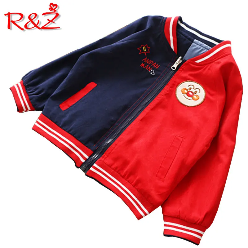 

R&Z 2018 spring and autumn new cartoon double-sided baseball uniform children's jacket jacket children's wear