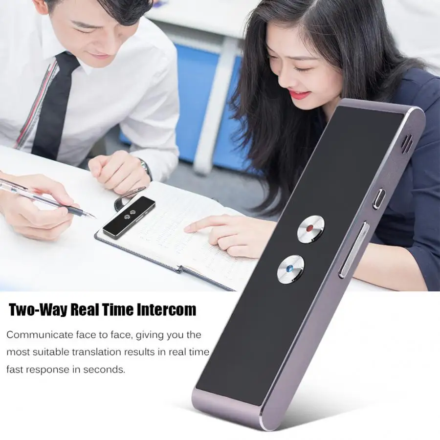 

Portable Mini Multi-Language Pocket Translator 40 Languages APP Pocket Translator Bluetooth Wireless Two-Way Real Time Voice