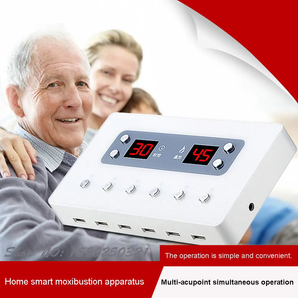  6 channel output Smart Moxa Electronic moxibustion apparatus smokeless moxibustion acupuncture Mass - 33052935626