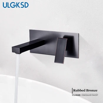 

ULGKSD Basin Faucet Bronze/ Chrome Brass Single Handle Ceramic Valve Concealed Bathroom Faucet Mixer Tap Para Bathroom Sink
