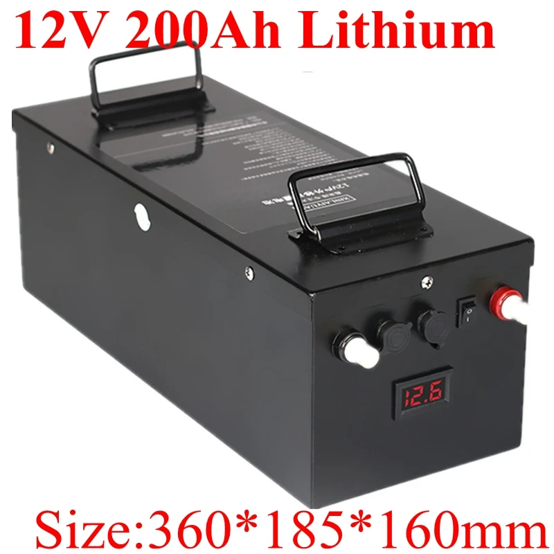 

12V 200Ah Lithium Li Ion Battery Pack Built-in BMS for Solar System/electric Boat/energy Storage System/RV/solar Panel+charge