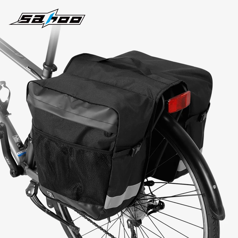 SAHOO 28L велосипедная сумка для путешествий, сумка для багажа, нейлоновая велосипедная сумка, велосипедная двойная боковая задняя стойка, заднее сиденье, сумка для багажника, велосипедная сумка