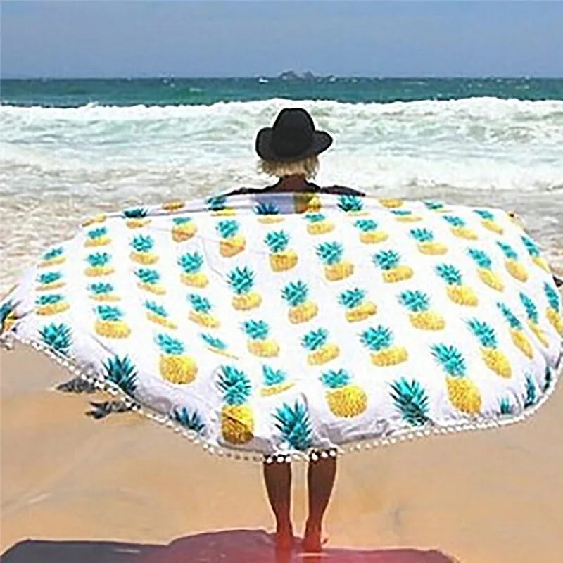 Круглый пляжное Полотенца салфетку de plage Ronde Toalla Плайя Полотенца Пикник Одеяло пляжные Полотенца для взрослых Новый